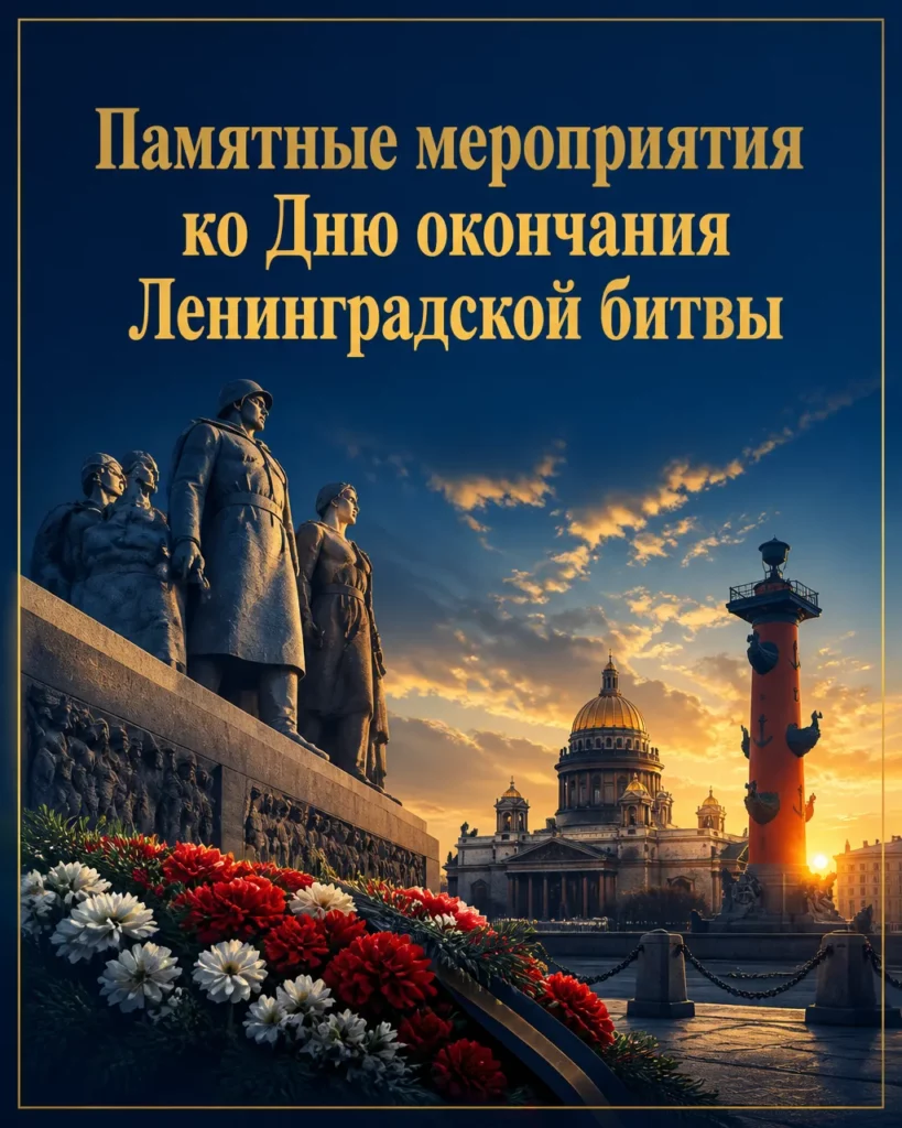 Памятные мероприятия ко Дню окончания Ленинградской битвы
