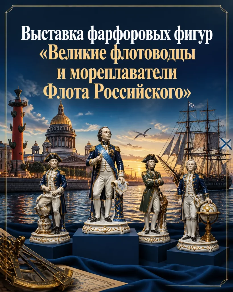 Выставка фарфоровых фигур «Великие флотоводцы и мореплаватели Флота Российского»