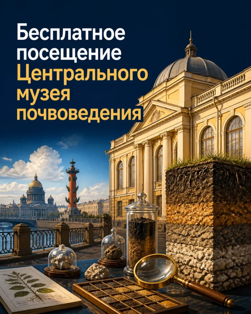 Бесплатное посещение Центрального музея почвоведения