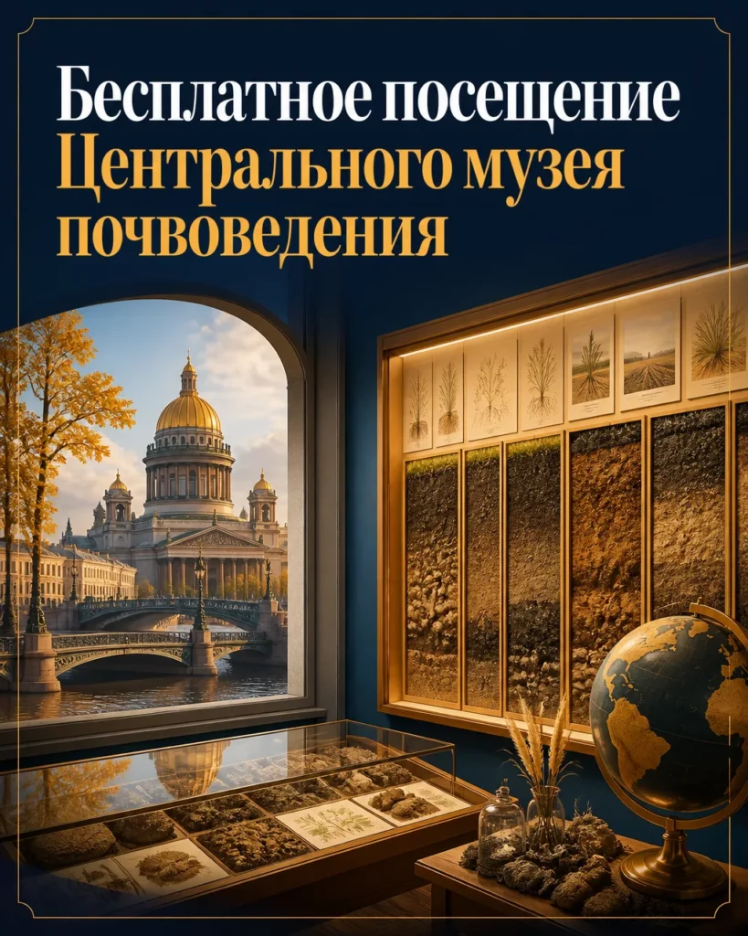 Бесплатное посещение Центрального музея почвоведения