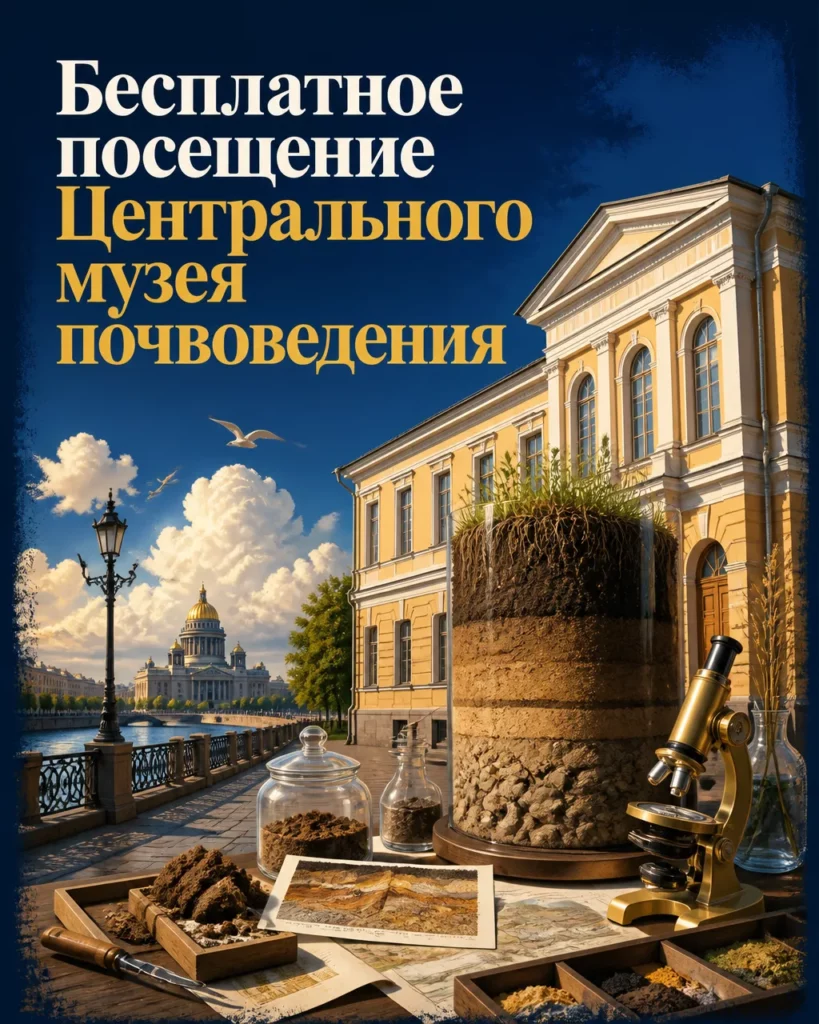 Бесплатное посещение Центрального музея почвоведения