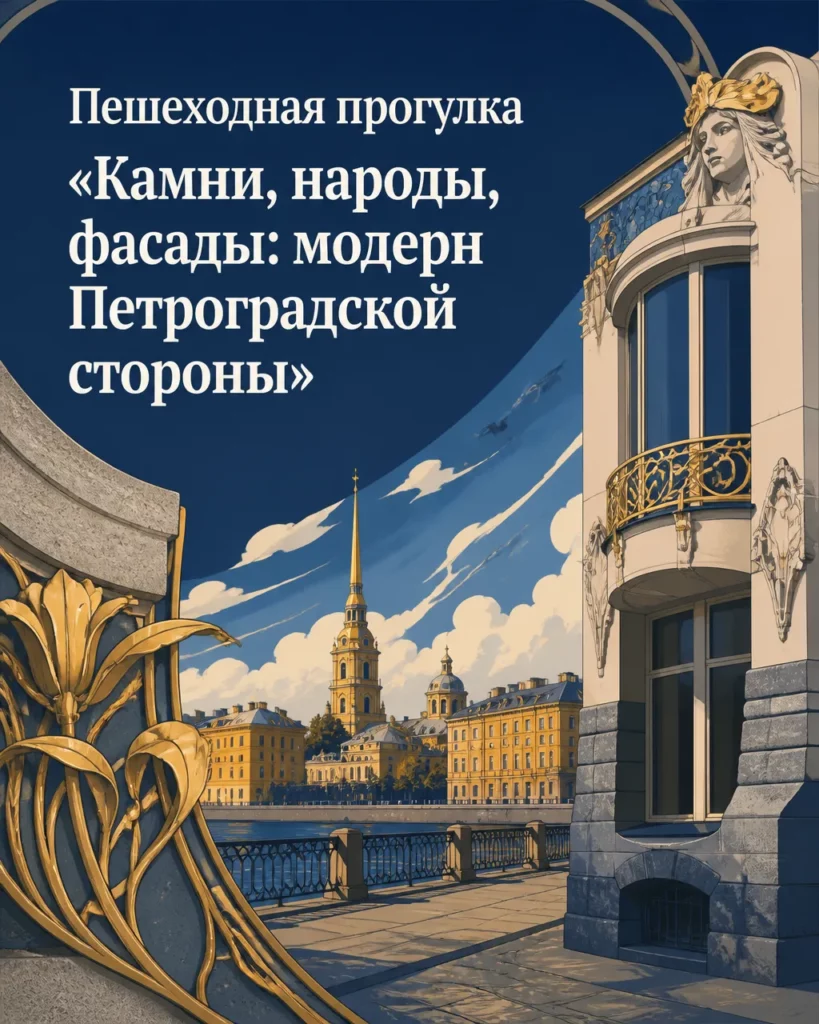 Пешеходная прогулка «Камни, народы, фасады: модерн Петроградской стороны»